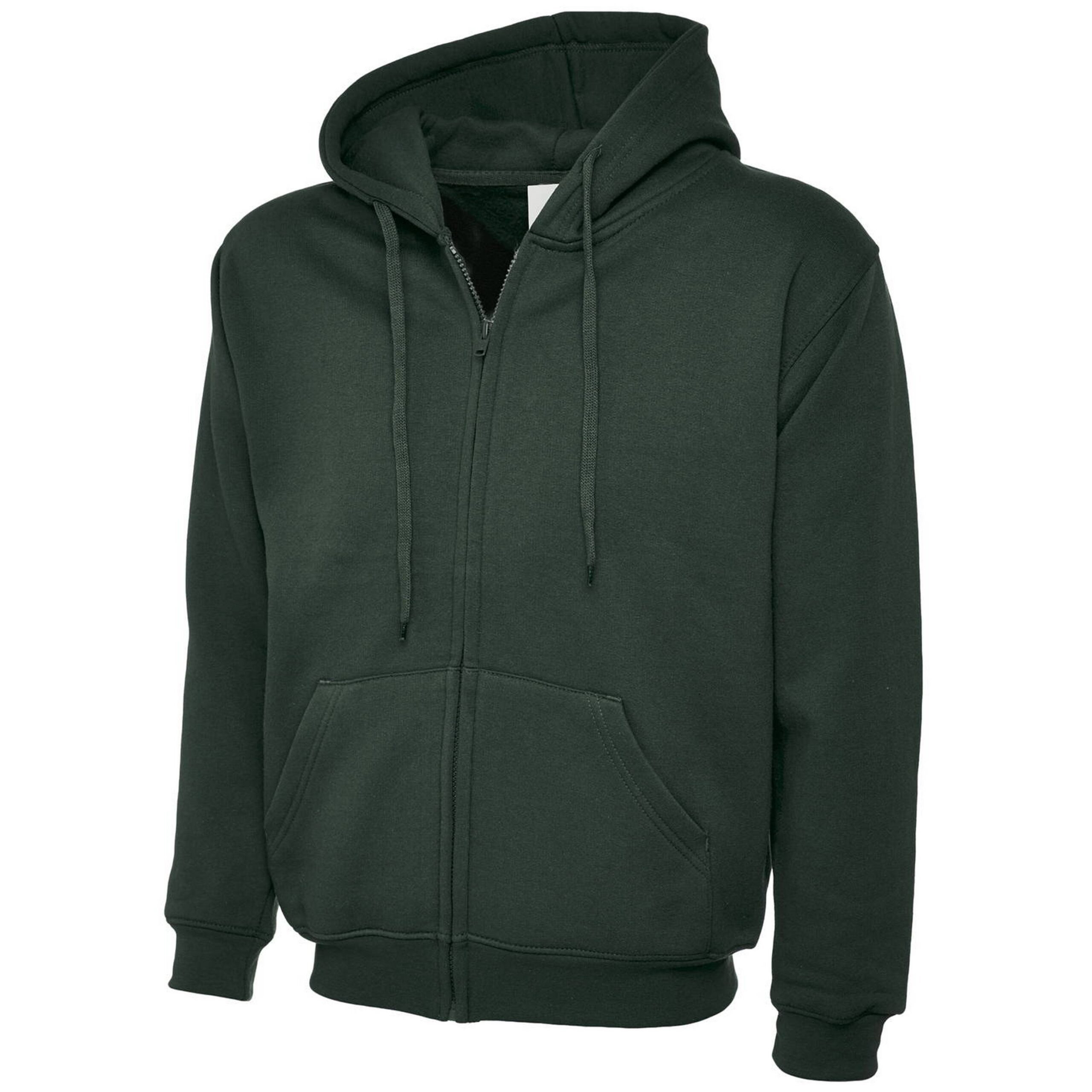 Solid Regular Fit Zipper Hoodies