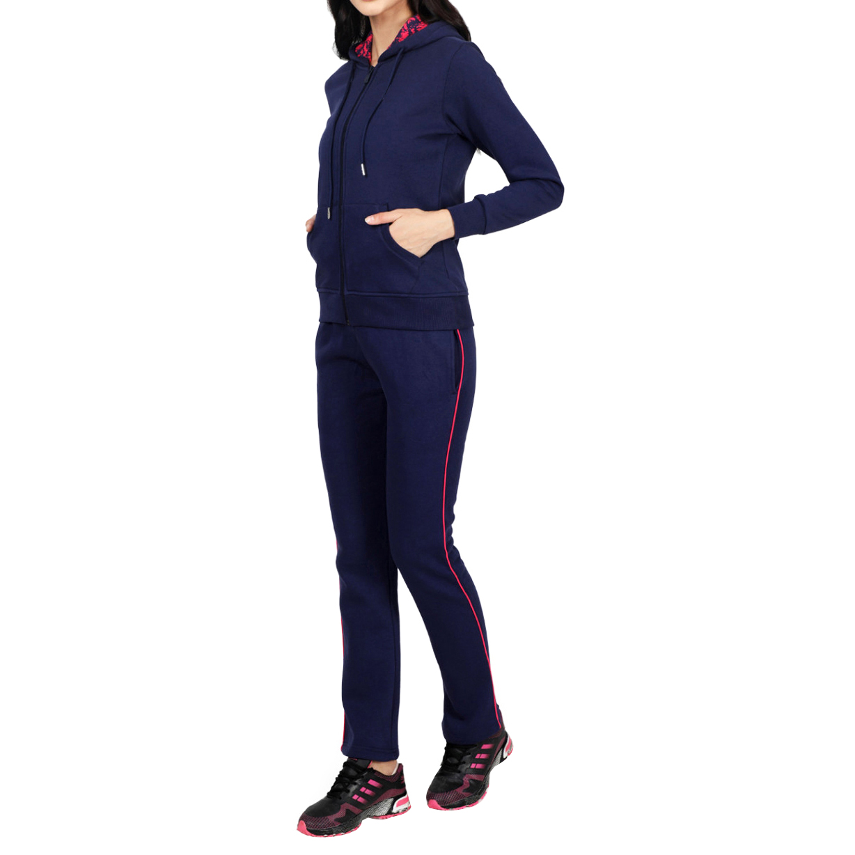 Navy Hooded Tracksuits Women