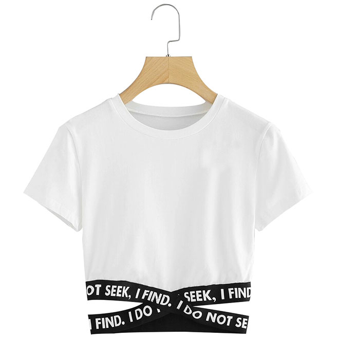 I Dont Seek Ribbed Crop Tee
