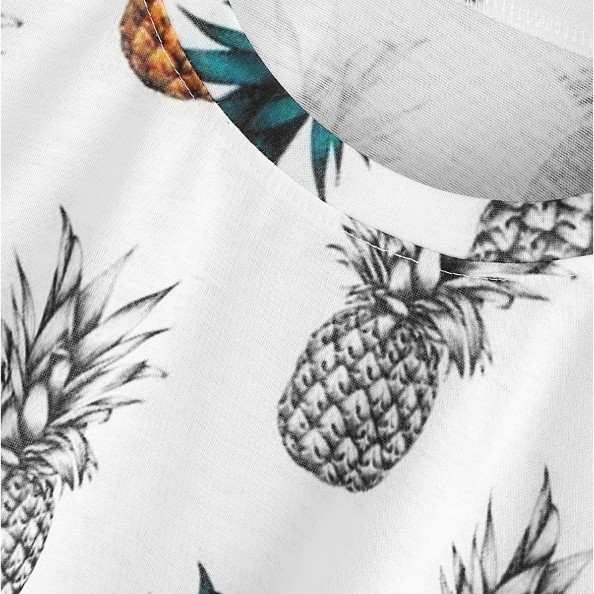 Pineaple Print Crop Tee